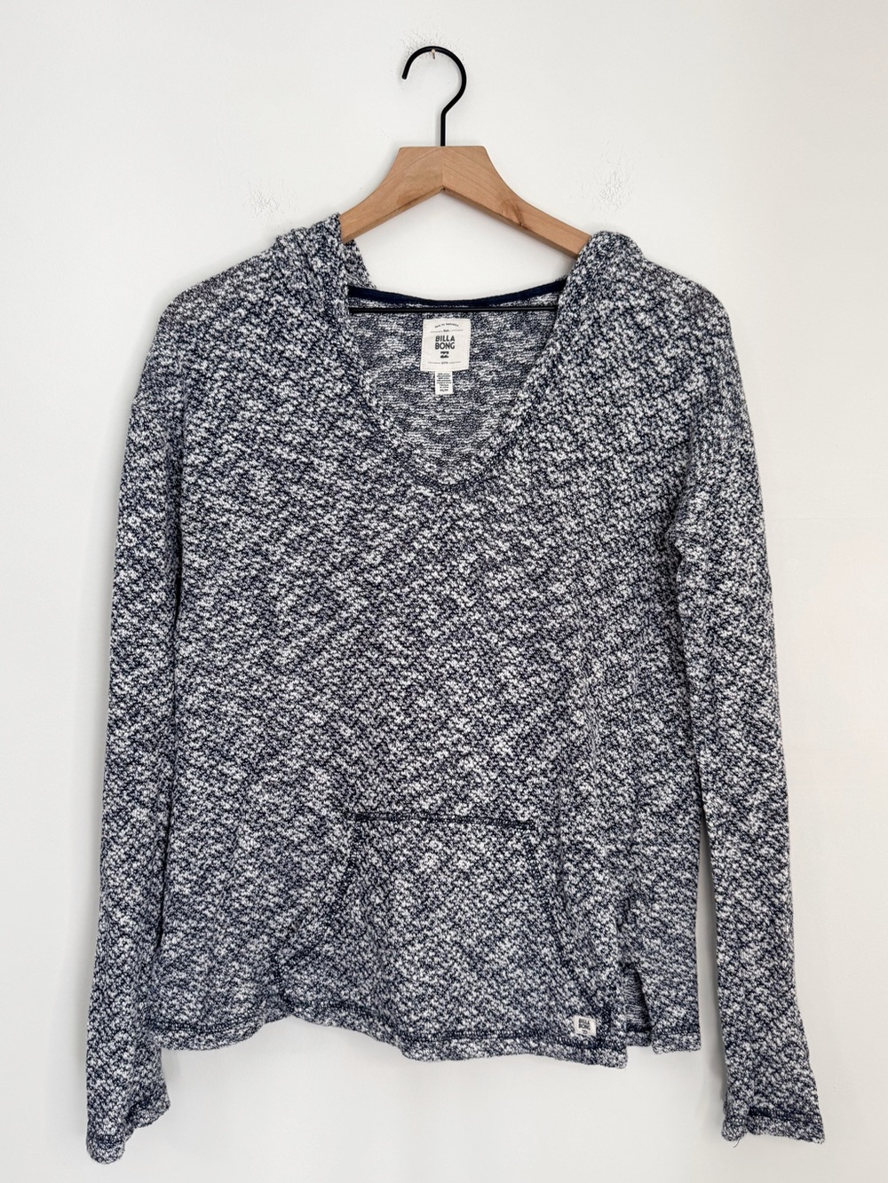 Billabong Baja Beachy Hooded Sweater Marled Size Medium